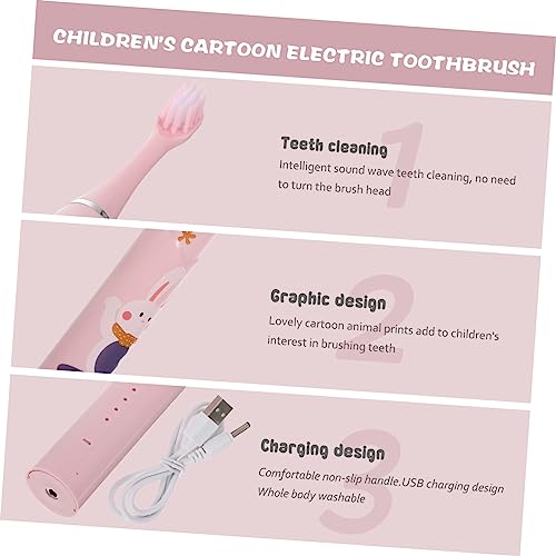 Gatuida 2 Sets Elektrische Zahnbürsten Für Jungen Und Mädchen Elektrische Zahnbürsten Für Jungen Und Mädchen Sanft Zur Zahnfleischreinigung Cartoon-design – Bild 5