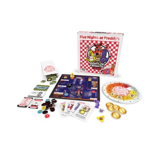 Funko Games Five Nights at Freddy's Night of Frights! Board Game | Includes 4 Sculpted Figures | 2-4 Players, Ages 8+