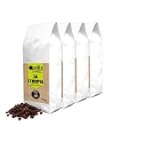 Quality Roasters Coffees. Spezialität geröstete Kaffeebohnen. Einziger Ursprung Äthiopien Sidamo. Packung 4 Kg. Prozess: Gewaschen. Mittelstark geröstet. Handwerkliche Röstung. 4 x 1 kg