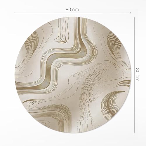 Tapis de sol élégant vinyle durable ø80 cm haut de gamme pour intérieur