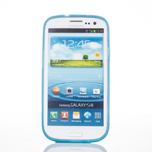 Gadgetsevil Glow in the Dark Noctilucent Transparent TPU+PC Case for Samsung Galaxy S3 i9300 / i9305 / SGH-T999 (Blue)