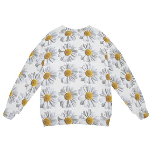 JUNZAN Beauty Daisy White Kids Boys Sweatshirts Hoodies Crewneck Kids Hoodies Boys Camping 4T2