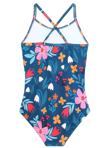 Image of Girls One Piece Swimsuits Summer UPF 50+ Quick Dry Beach Bathing Suit Cross Shoulder Strap Swimwear 2-10 Years