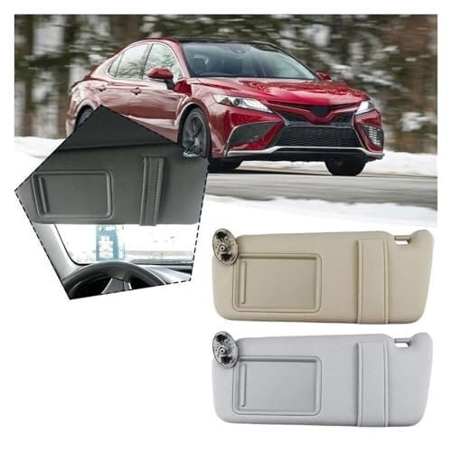 Parasole Auto Parasole per parabrezza auto con specchio, pellicola pieghevole grigia, lato sinistro, per Toyota Auris/per Corolla 2007-2013 Tendine Parasole