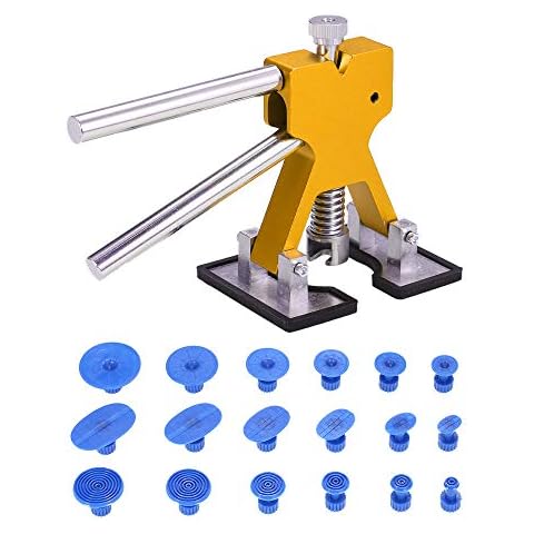 18pcs Paintless Dent Repair Tools Set Automotive Dent Removal Tool Puller Glue Tabs Dent Lifter + Glue Tabs Auto Car Body Dent Removal Tools Car Dent Removal Tool Kit Cover