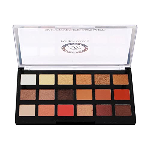 FASHION COLOUR Pro HD Eyeshadow Palette |18 Pigmented Colors Eyeshadow Palette | Long Wearing And Easily Blendable Eye Makeup Palette Matte, Shimmery And Metallic Finish | Shade 02