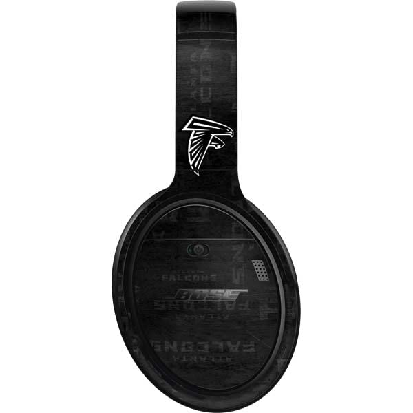 Skinit Decal Audio Skin Compatible with Bose QuietComfort 35 Headphones - Officially Licensed NFL Atlanta Falcons Black & White Design