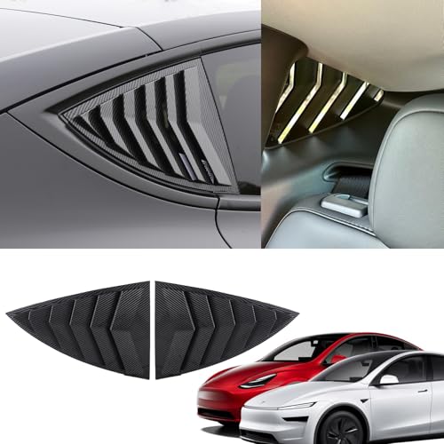 YHCDSEA for Model Y Side Window Louver Cover Sport Style for Tesla Model Y 2021 2022 2023 2024 2025 2026 Accessories (Glossy Carbon Fiber Pattern) by yhcdsea - Image 2