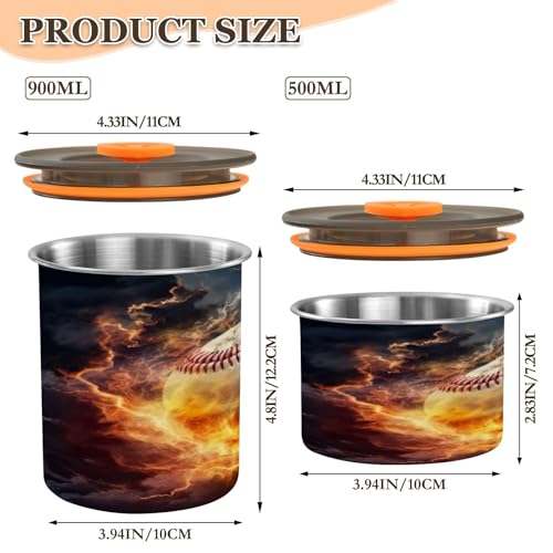 Envase hermético acero inoxidable 500 ml con tapa clara miniatura 2