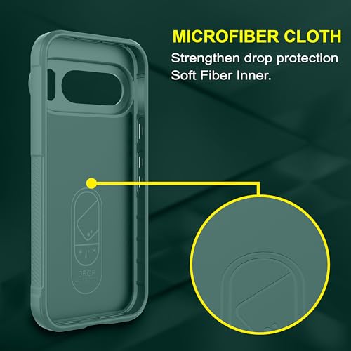 Image of Zapcase Back Case Cover for Google Pixel 10 Pro | Compatible for Google Pixel 10 Pro Back Cover | Liquid Silicon Magic Case with Camera Protection | Dark Green