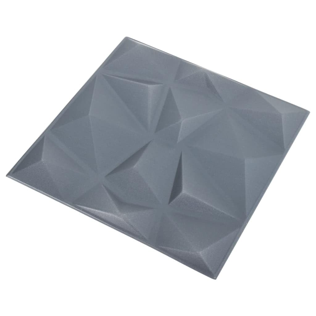 Pannelli da parete 3D per materiali edili, 48 pezzi, 50 x 50 cm, grigio diamante, 12 m²