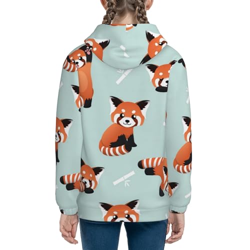 Icomon Youth Boys Girls 3d Long Sleeve Pullover Hoodies Howling Moon Wolf Hooded Seatshirts Sweaters4