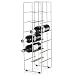 Produktbild blomus -PILARE- Weinregal aus matt-vernickeltem Stahl, freistehend mit Platz für 12 Weinflaschen, Flaschenständer mit hochwertiger Verarbeitung, edel (H / B / T: 66 x 19 x 21 cm, Silber, 68486)