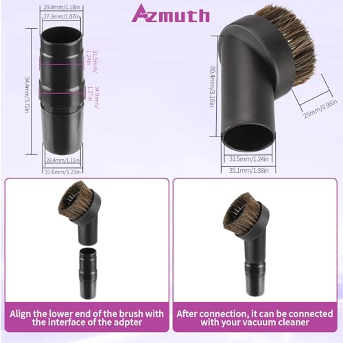 Image of 2-in-1 for Shark Crevice Tool and Horse Hair Shark Vacuum Brush Attachments Replacement Rocket HV301, HV322, HV300, HV320, Rotator NV Series NV751 NV752 NV680 NV681Vacuum Cleaner