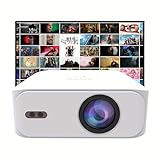 VenirCool Beamer, WLAN/Bluetooth/HDMI/USB, Weiß, Heimkino/Gaming/Bildung, Autofokus/Integrierter Lautsprecher/WLAN, 1920x1080 Native, 3840x2160 Max, LCD, 18,4x17,6x7,5cm, Tragbar, Deckenmontage