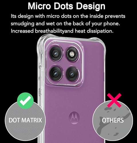 Image of REALCASE Silicone Moto Edge 60 Pro 5G Back Cover Case, Scratch Resistant Protective Crystal Clear Transparent Shock Proof Bumper Back Cover Case for Moto Edge 60 Pro 5G