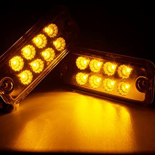 8 Pçs Led Luzes Indicadoras Laterais Do Carro Lâmpada Externa De Aviso Da Lanterna Traseira Indicado