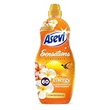 Asevi Suavizante para Ropa Sensations Energy - Suavizante Concentrado para Lavadora con Fragancia Energizante - Esencias Naturales - Suavidad Duradera para Todo Tipo de Tejidos - 60 Lavados