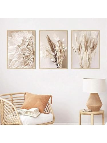 Affiche florale beige pour rompre la monotonie des murs blancs