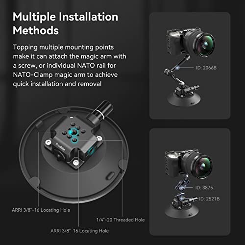 SMALLRIG 6″ Suction Cup Camera Mount, Car Mount for Cameras/Smartphones on Car/Clean & Smooth Surface - Image 3