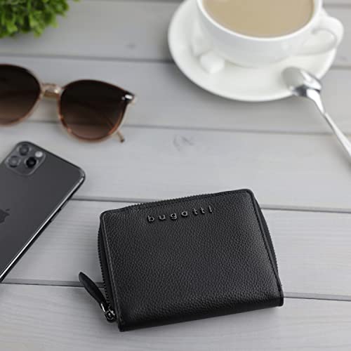 Compagnon bugatti Bella noir en cuir véritable pour femme active