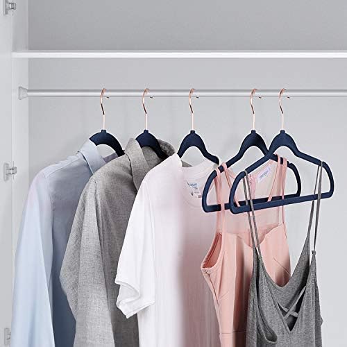 Velvet Hangers Non Slip Velvet Suit Hangers 50 Pack Space Saving Velvet Clothes Hanger Premium Velvet Non Slip Hanger Ultra Thin Adult Hanger for Coats, Suit,Navy