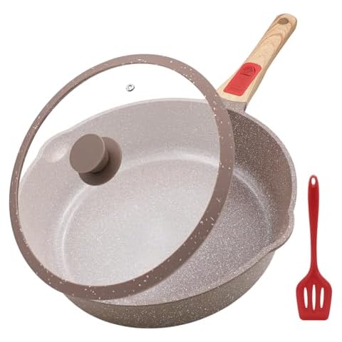 AIKENBBKK 28cm Nonstick Ceramic Frying Pan Cover