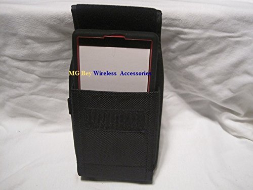 Mgbca Nylon Heavy Duty Xx-Large Canvas Horizontal/Vertical Black Holster Pouch Fits Samsung Galaxy S5 Sm-G900A At&T/Sm-G900P Sprint/Sm-G900R4 Us Cellular/Sm-G900T T-Mobile/Sm-G900V Verizon #TOP13