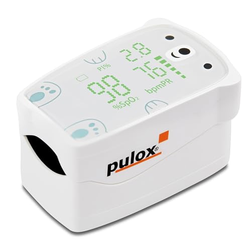 Pulox PO-235 Kinder Pulsoximeter für SpO2 Pulsrate & PI mit Alarm