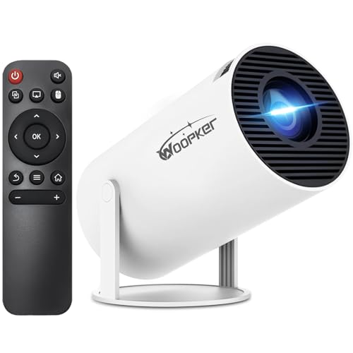 WOOPKER Mini Projektor mit WiFi 6 und BT 5.2, Full HD 1080P Unterstützt Mini Beamer, Portabler Heimkino Beamer 200ANSI Kompatibel mit iOS/Android/TV Stick/PS5/Xbox