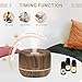 Aromatherapy Essential Oil Diffuser for Room: Air Humidifier Aroma Scent Cool Mist Diffuser Colorful Lights Wood Cute Small Large Waterless Auto Off Ultrasonic Diffusers for Home Bedroom (300ml)