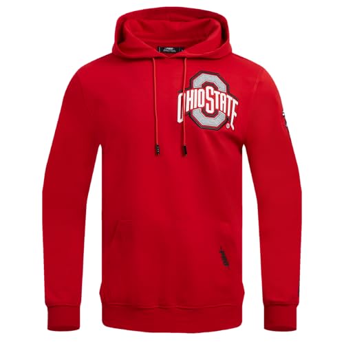 Sudadera de Ohio State de hombre con capucha roja de felpilla Pro Standard S