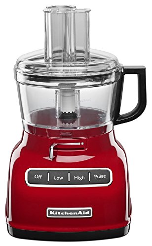KitchenAid KFP0722ER 7-Cup Food Processor with Exact Slice System - Empire Red (Renewed)