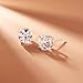 Amazon Essentials Platinum Plated Sterling Silver Round Cut Cubic Zirconia Stud Earrings (8mm)