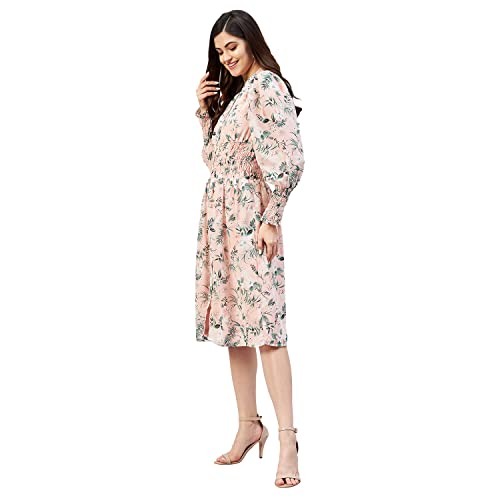 Image of Carlton London Women's Georgette A-Line Midi Dress
