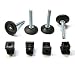 Produktbild Ajile Kit Maschinenfuss Stellschraube Verstellfuß M8 Länge 50 mm für Lamellenstopfen mit Gewinde Gewindefusskappe Quadrat 20 x 20 mm aus Kunststoff SCHWARZ - 4 Stücke - PXC120x4-FBA