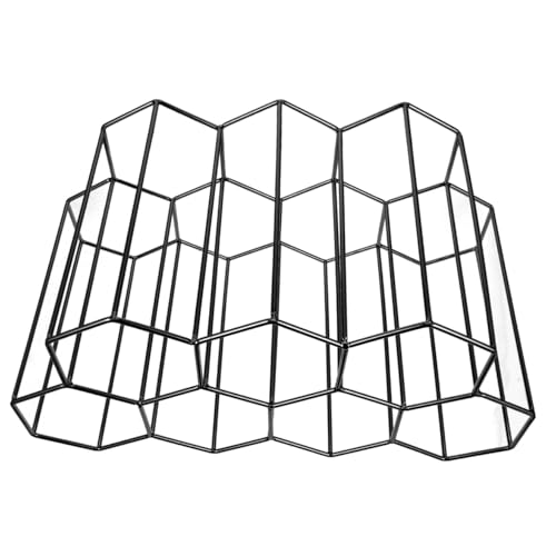 Soporte para botellas de vino 7 huecos KICHOUSE metal negro miniatura 1