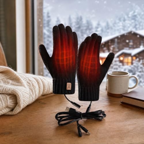 Heated Gloves Knit USB Power Supply for Winter Cold Weather - image 4