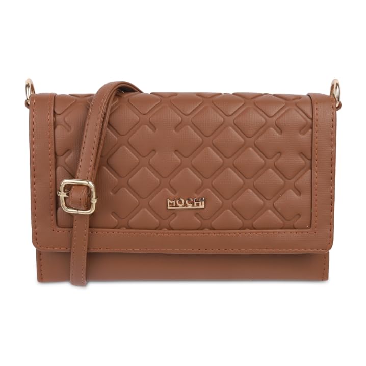 Mochi Women Tan Stylish Quilted Handbag (95-111) (B0D7NXDKY7) Amazon Price History, Amazon Price Tracker