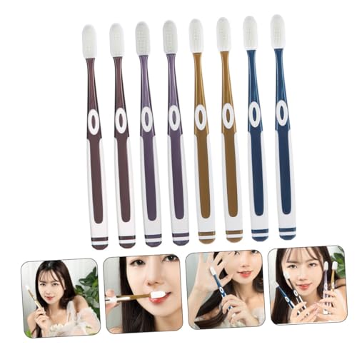 Veemoon 8 Stück Teiliges Weiche Nanofasern Zahnbürsten Ersatzköpfe für Erwachsene Verschleißfest Sanfte Borsten Kompakt und Langlebig für Täglichen Gebrauch zu Hause – Bild 5