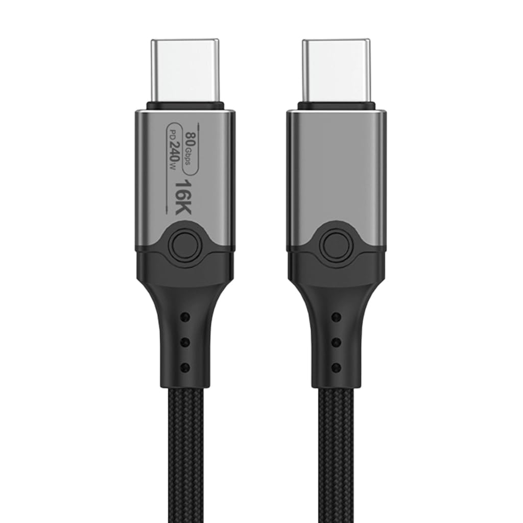 Cavo USB 5 da 240 W, 16 K a 60 Hz, cavo USB C, trasferimento dati 80 Gbps