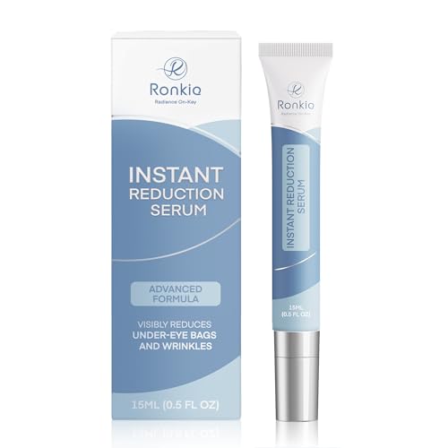 RONKIE Instant Eye Lift Serum: Visible Firming Helps Reduce Under Eye Bags and Wrinkles & Morning Puffiness - Advanced Tightening Formula Gentle on Mature Skin 0.5 Fl Oz