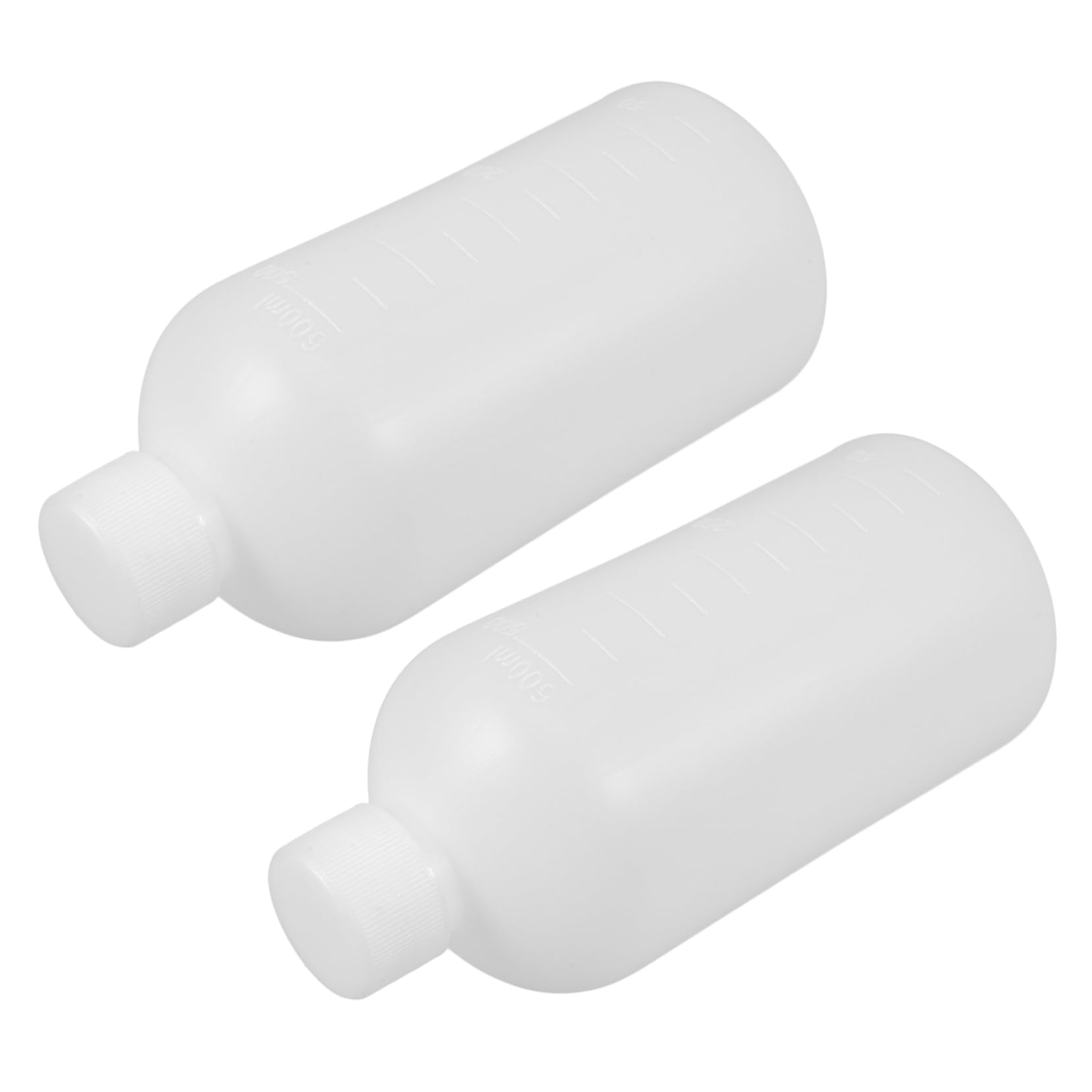 TIDTALEO Set of 2 Graduated Lab Reagent Bottles 500ml Plastic Narrow Mouth Vials Reagent Containers for Safe Storage