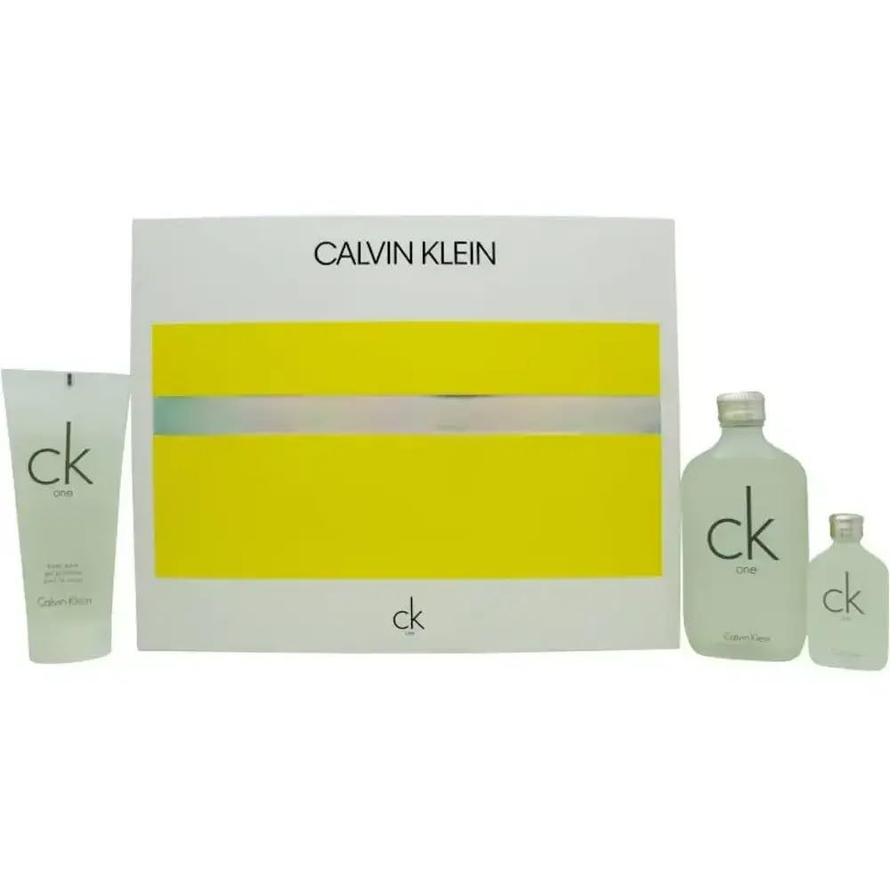 CALVIN KLEIN, CK One Geschenkset, Unisex, Eau de Toilette 100 ml + Duschgel 100 ml + Parfüm 15 ml