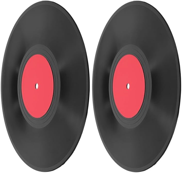 Miniatura 5 de Cabilock 2 piezas de decoración de pared de discos de vinilo, arte de pared con temática de música retro para el hogar, bar, cafetería, decoración