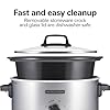 Hamilton Beach 6-Quart Slow Cooker with 3 Cooking Settings, Dishwasher-Safe Stoneware Crock & Glass Lid, Silver (33665G) #5