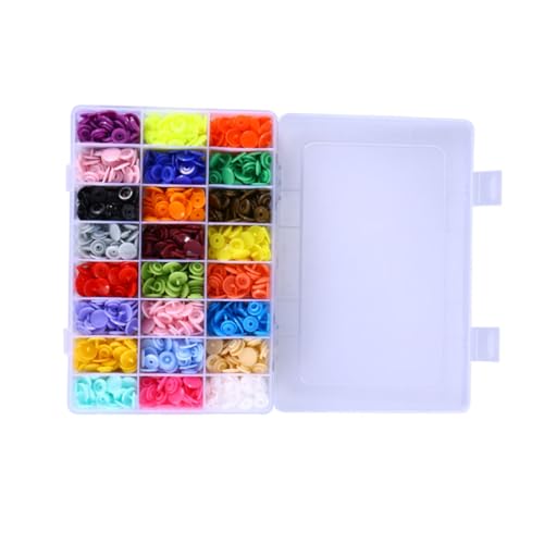 Kit 360 boutons-pression résine multicolores avec boîte pour couture - 8