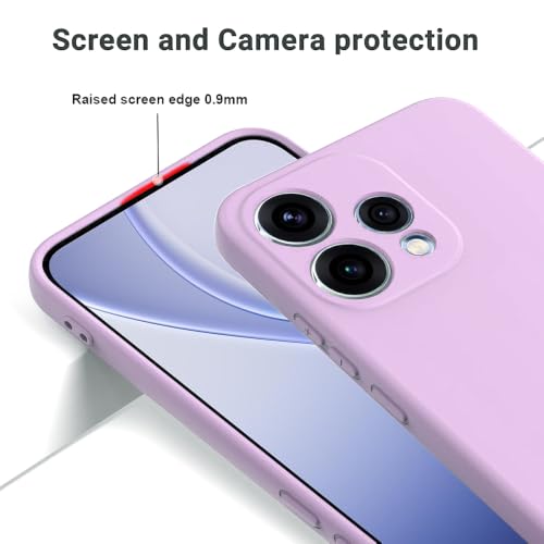 Image of Back Cover Compatible with Oppo Reno15 5G | Full Camera Protection | Premium Liquid Silicon Case | Flexible Bumper Case for Oppo Reno15 5G (Purple)