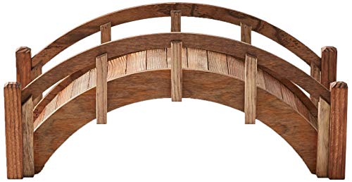SamsGazebos Miniature Japanese Wood Garden Bridge, Treated, Assembled, 25" Long X 11" Tall X 11-1/2" Wide, Made in USA - Image 3