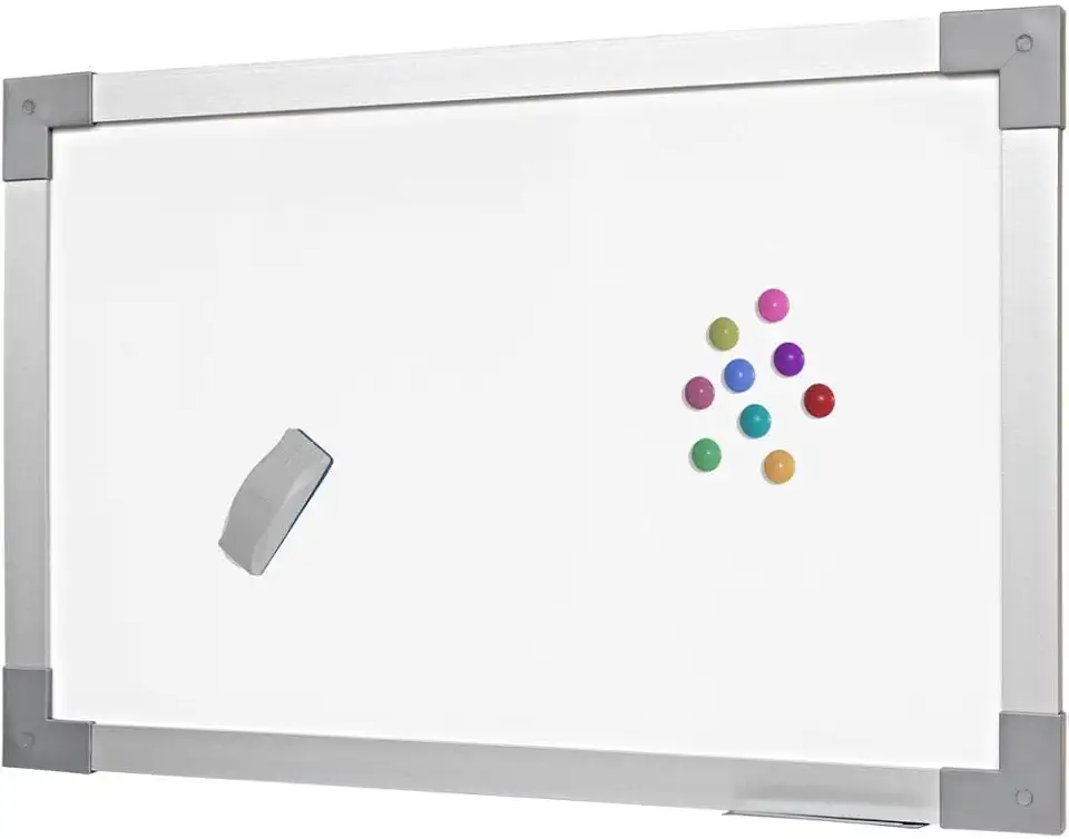 Quadro Branco Aço Magnético Moldura Mdf Soft Alumínio Prime STALO, 60x40